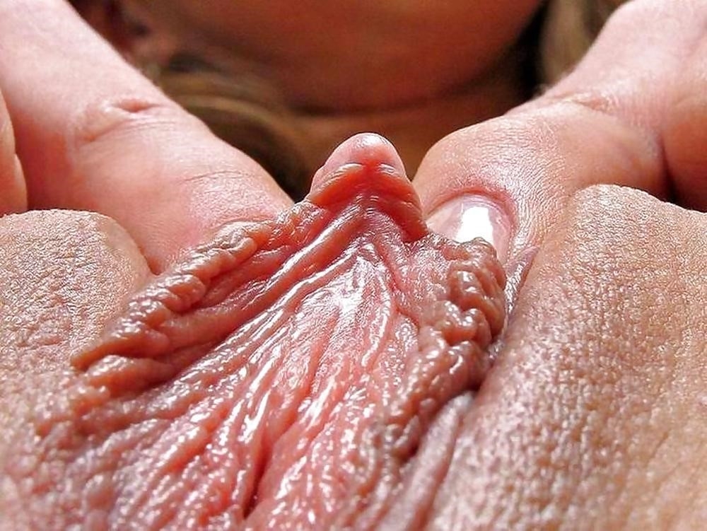 Раскрытые половые губы мокрой писи фото