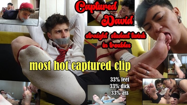 [Str8CrushFeet.com] Captured David - Perfect Twink with hard rock dick and tasty feet and ass in trouble (David, Patrick) [2023 г., Domination, Big Dick, Blowjob, Cumshots, Deep Throat, Facial, Foot, Foot Fetish, Handjob, Muscle, Rimming, Scally, Tattoo, 
