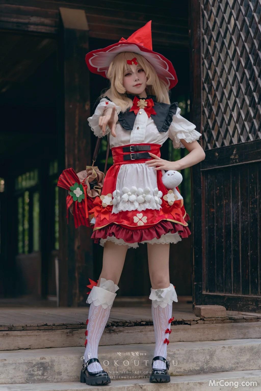 Coser@黏黏团子兔: 琪花星烛·可莉 可莉炸鱼舞 (66 photos )(23)