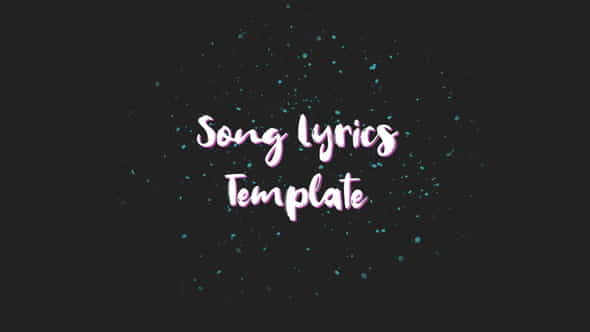 Lyrics Template - VideoHive 23345179