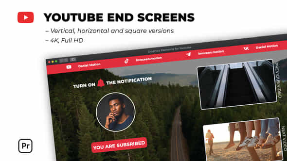 Youtube End Screens - VideoHive 38442726