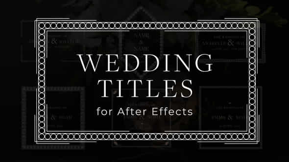 Vintage Wedding Titles - VideoHive 47105126