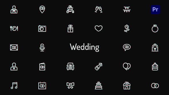 Wedding Icons - VideoHive 41875577