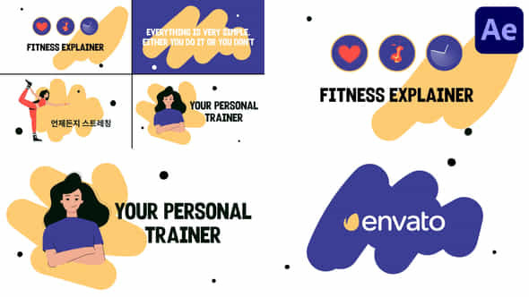 Fitness Explainers For After Effects - VideoHive 52681156