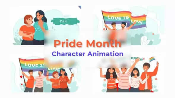 HappyPride Month Character - VideoHive 39762118