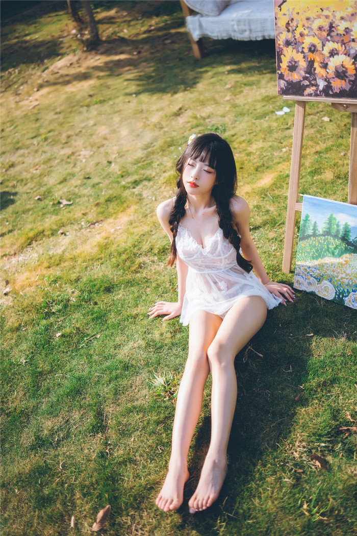 清水由乃 田园蕾丝裙写真(13)