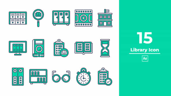 Library Icon After Effect - VideoHive 47866302