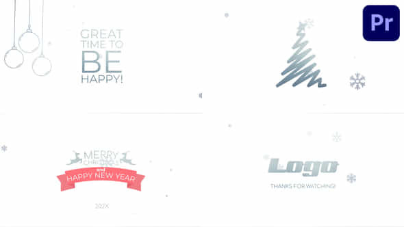 Merry Christmas Typo Premiere Pro Mogrt - VideoHive 49140096