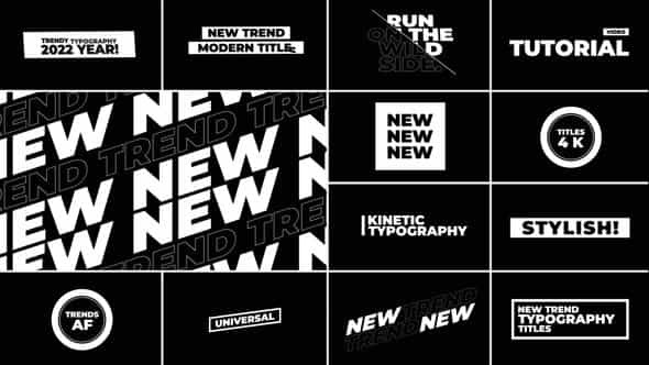 Modern Typography Titles - VideoHive 37697475