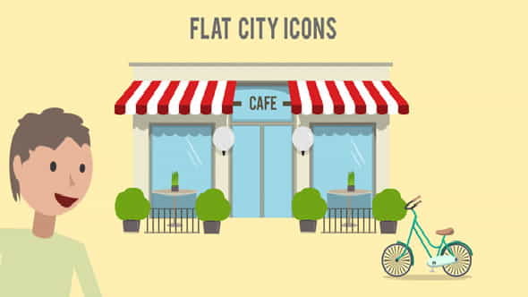Flat City Icons - VideoHive 9176525