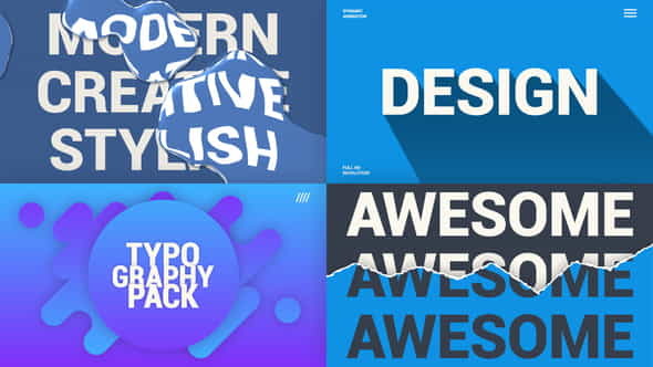 Creative Typography Pack - VideoHive 25631260