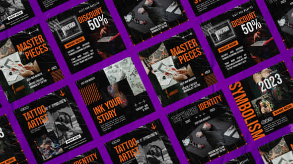 Tattoo Studio Social Posts - VideoHive 50220902