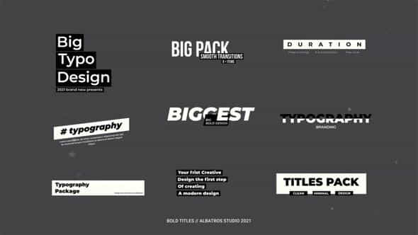 Bold Titles 20 After Effects - VideoHive 53062910