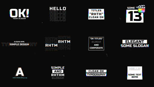 Rhythm Black Titles - VideoHive 49429458