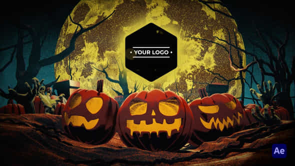Halloween Logo Intro - VideoHive 59342094