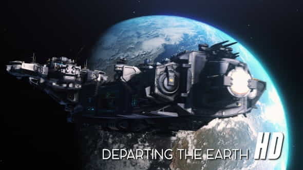 Space Ship Departing Earth HD - VideoHive 26544654