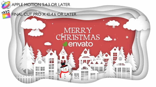 Christmas Paper Town Wishes - - VideoHive 29361415