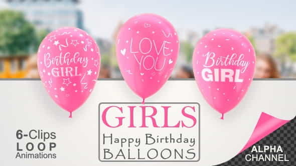 First Birthday Celebration Balloons - - VideoHive 26732383