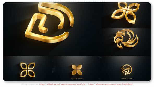 Elegant Golden Logo Reveal - VideoHive 51109232