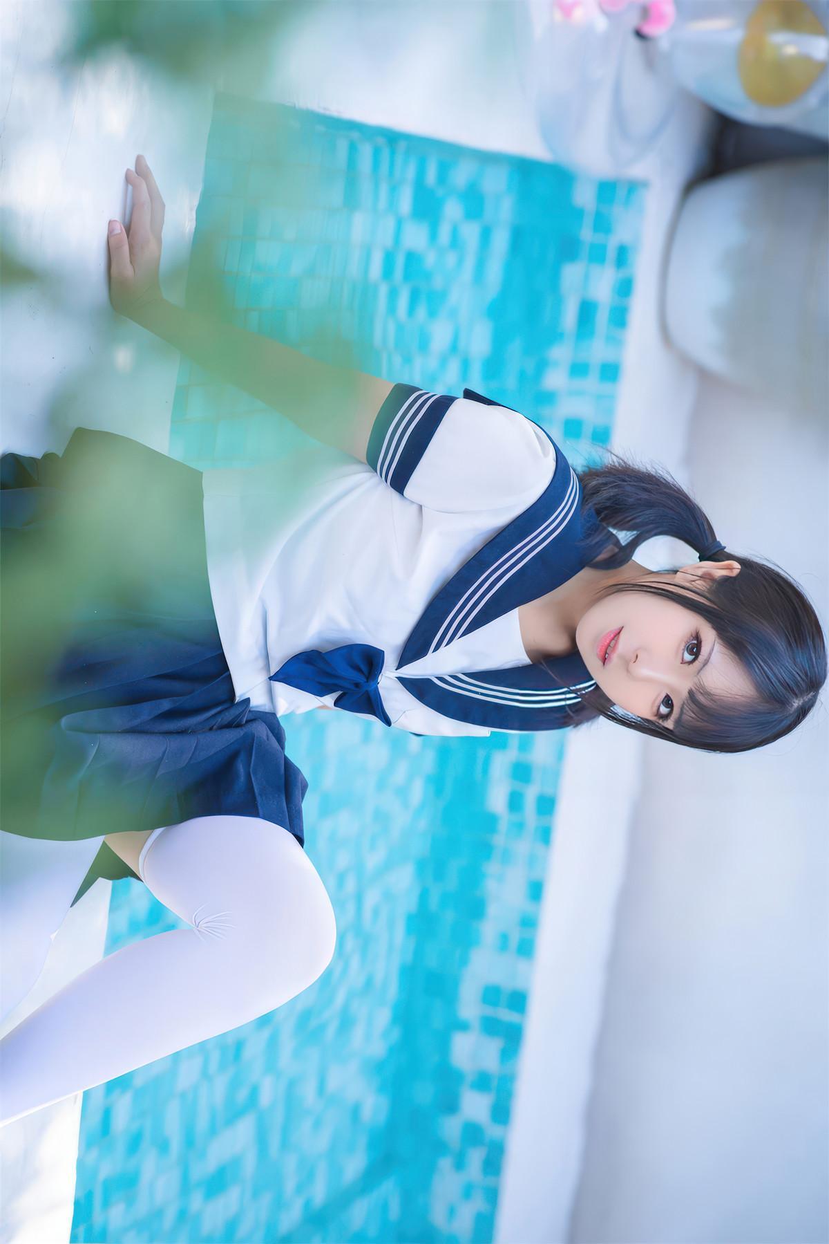 Cosplay 虎森森 JK死库水 JK Water Splash(3)