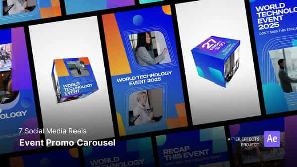 Reels Event Promo Carousel After Effects Template - VideoHive 59242975