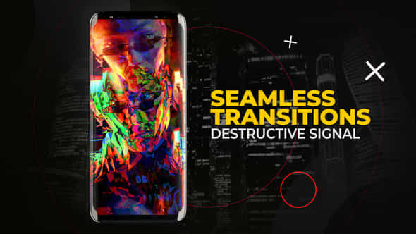 Vertical Destructive Signal Transitions After Effects - VideoHive 54188509