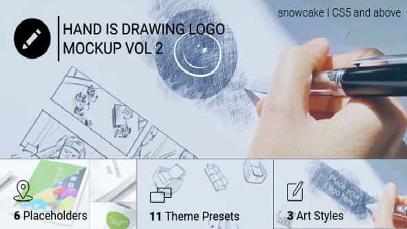 Hand Is Drawing Logo Mockup Volume 2 | Corporate - VideoHive 17363166