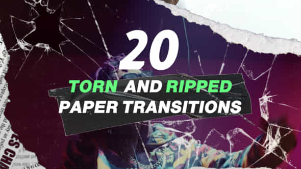 Turn And Ripped Paper Transitions Mogrt - VideoHive 53363328