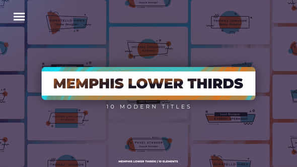 Memphis Lower Thirds - VideoHive 46484273