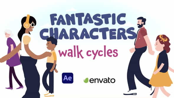 Fantastic Characters - Walk Cycles - VideoHive 30082110