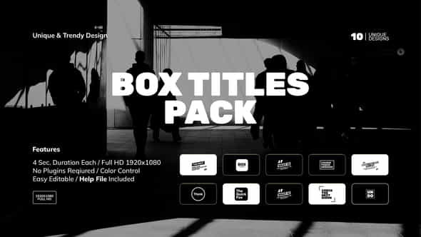 Box Titles Pack - VideoHive 48024629