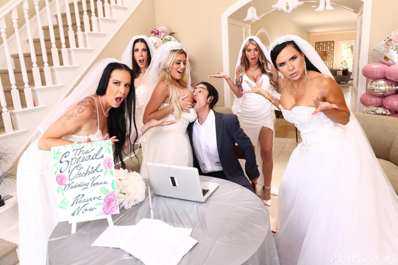 Sexy bride Shay Sights & her co-wives have wild groupsex on their wedding day(11)