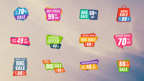 12 Sale Banners - VideoHive 21623212