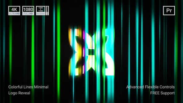 Colorful Lines Minimal Logo Reveal - VideoHive 31875796