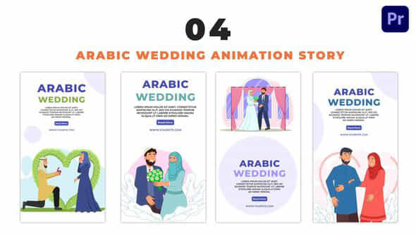 Arabic Wedding Character Instagram Story - VideoHive 49848881
