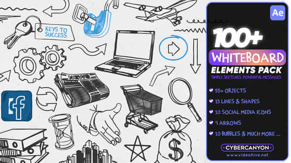 Whiteboard Elements Pack - VideoHive 57954767