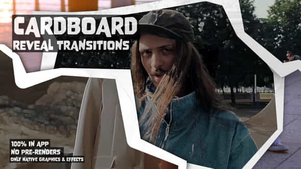 Cardboard Texture Transitions Rough Textured Wipes Emulating Torn Paper - VideoHive 54468380