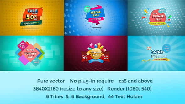 Discount Offer Banner Title - VideoHive 19847237