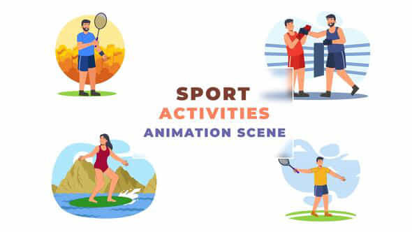 Sport Activities Explainer - VideoHive 43419140