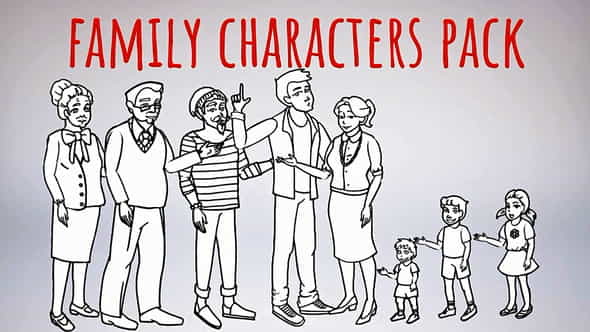Whiteboard-Characters-Family-Whiteboard - VideoHive 21414985