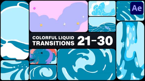 Colorful Liquid Transitions - VideoHive 48567520