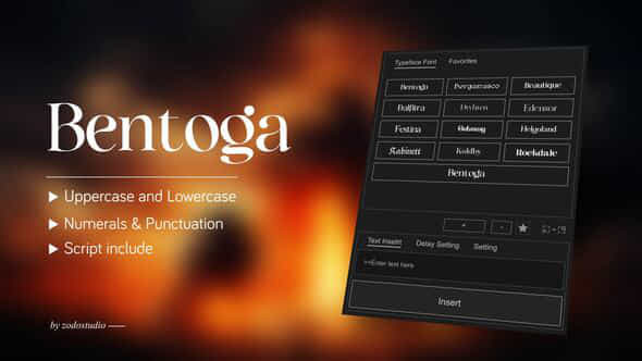Animated Typeface Bentoga - VideoHive 58929602
