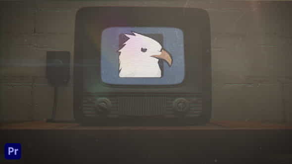 Old TV Glitch Logo Reveal - VideoHive 32670232