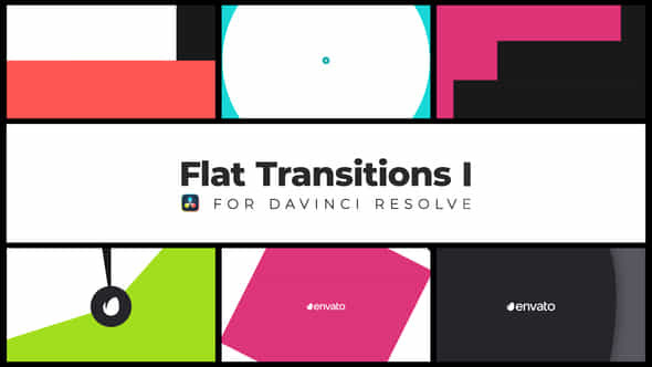 Flat Transitions I Davinci Resolve - VideoHive 47573470