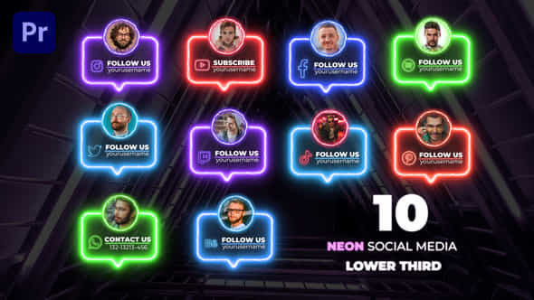 Neon Social Lower - VideoHive 33174620