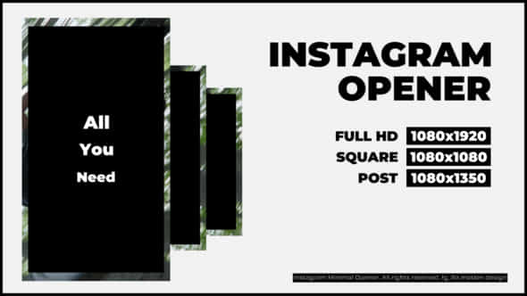 Instagram Opener Premiere Pro - VideoHive 50064952