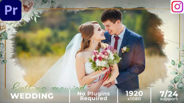 Floral Wedding Invitation - VideoHive 37253945