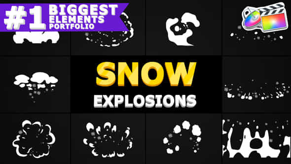 Cartoon Snow Explosions - VideoHive 29657064