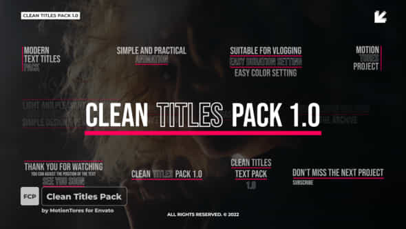 Clean Text Titles - VideoHive 40871422