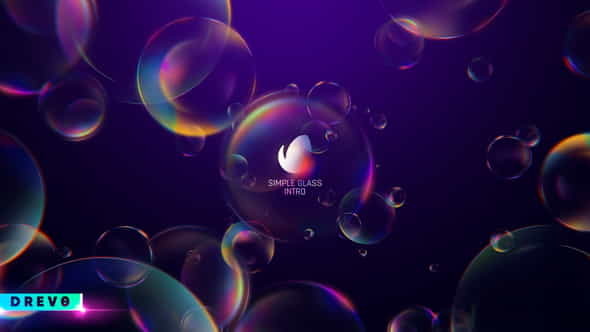 Simple Glass Intro Soap Bubble - VideoHive 29261171